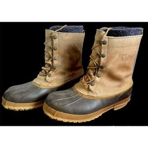 LL Bean Men’s Boots 10 M Leather Rubber “Maine Hunting Shoe” Duck